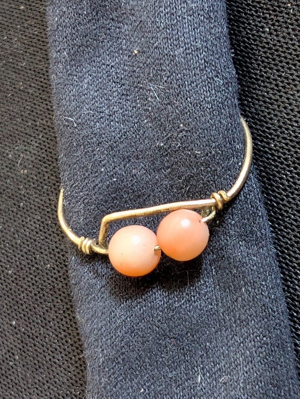 3 X $30💸 Vintage Red Coral Gold Filled Wire Ring
